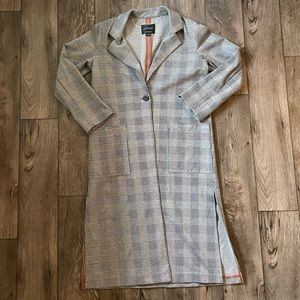 Long plaid trench coat by Sanctuary